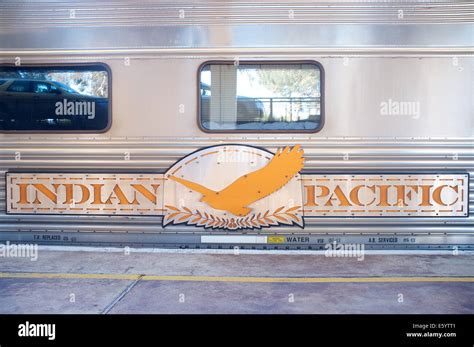 The Indian Pacific Train At East Perth Station In August Stock