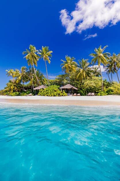 Fondo de viajes de verano exótica playa tropical isla paradisíaca costa