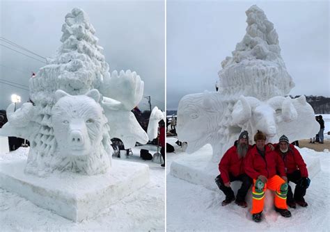 World Snow Sculpture Championship Held In Stillwater Minnesota