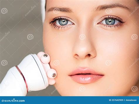 Anti Aging Cosmetology And Beauty Treatment Product Woman Using Face