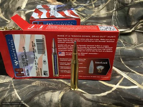 Hornady American Whitetail 270 Win 140gr Interlock Ammo 80 Rounds