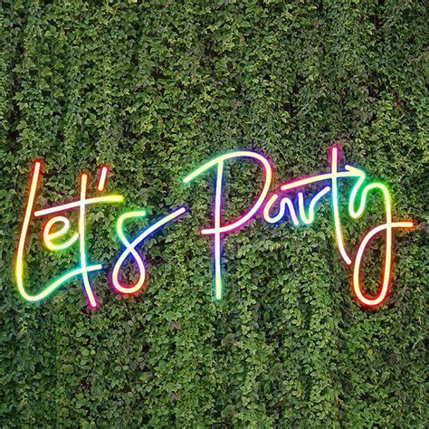 Let S Party Programmable Rgb Led Neon Sign Custom Neon Etsy