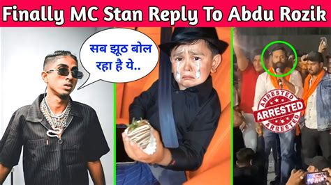 Mc Stan Reply To Abdu Rozik Mc Stan Vs Abdu Rozik Controversy Mcstan