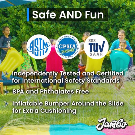 Jambo Triple Lane Slip Splash And Slide Summer Vibes 20 Foot