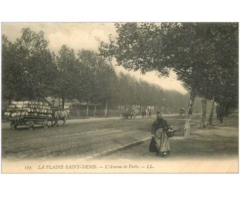 Carte Postale Ancienne 93 SAINT DENIS Avenue De Paris 1912 Transport