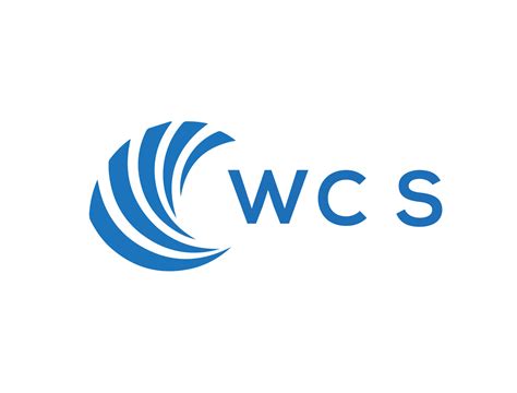 WCS letter logo design on white background. WCS creative circle letter ...