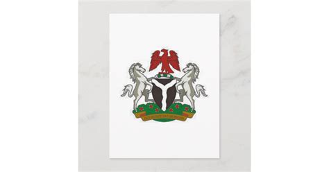 Nigeria Coat Of Arms Postcard Zazzle