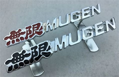 Car Styling Zinc Alloy Mugen LOGO Car Front Grille Emblem Badge For