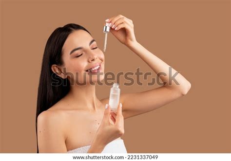 Close Sensual Beautiful Brunette Halfnaked Woman Stock Photo Shutterstock