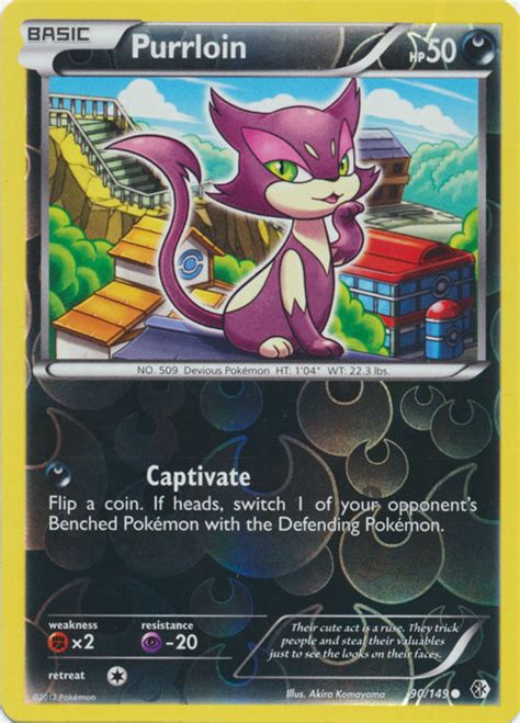 Pok Mon Black White Boundaries Crossed Card Purrloin Parallel