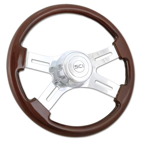 Steering Creations • 16 3 Spoke Or 4 Spoke Mahogany Wood Rim Steering