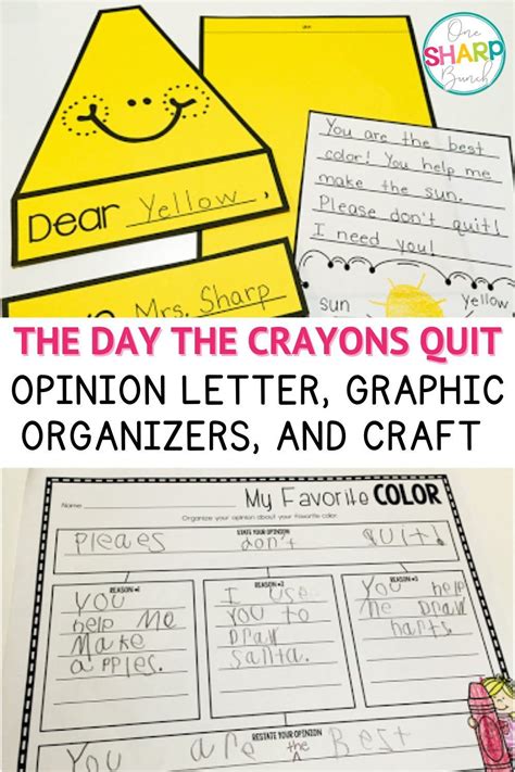 The Day The Crayons Quit Opinion Writing Craft And Graphic Organizers