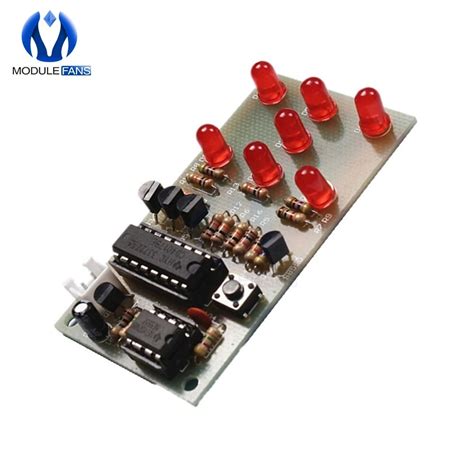 Electronic Dice Ne555 Led Module Cd4017 Diy Kit 5mm Red Led 4 5 5v Icsk057a Electronic Module