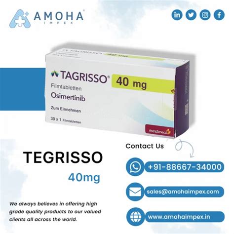 Osimertinib Tablet Tagrisso 40mg Tablet Strip At Rs 80000 Box In Surat