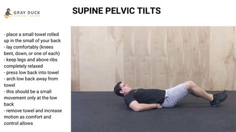 Supine Pelvic Tilts Youtube