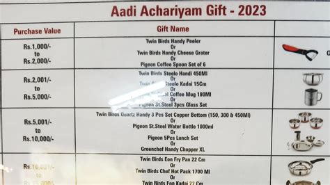 GRT Aadi Aacharyam 2023 Gift Items Grt Grtaadioffer2023