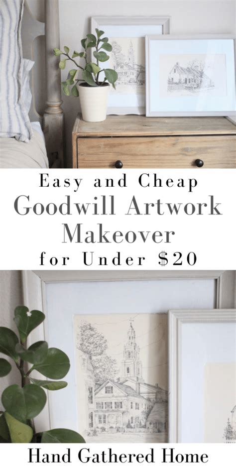 Goodwill Artwork Makeover For Under Easy And Cheap Hand Gathered