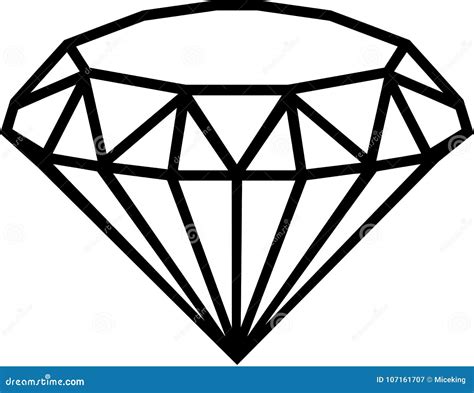 Vector Del Esquema Del Diamante Ilustraci N Del Vector Ilustraci N De