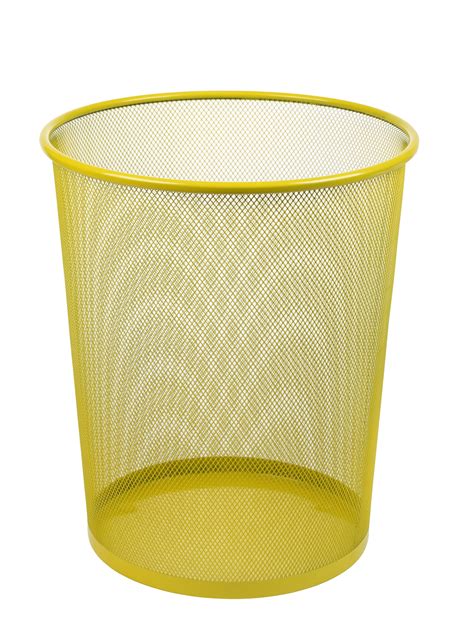 Large Colourful Mesh Waste Paper Basket Office Metal Dustbin Rubbish