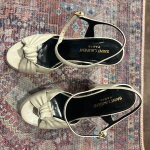 Yves Saint Laurent Shoes Ysl Bianca Knotted Leather Platform