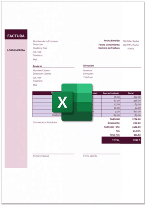 Plantillas De Factura En Excel Word Y Pdf Gratis