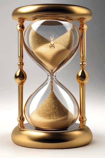 Premium Ai Image 3d Golden Hourglass