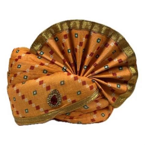 Rajasthani Yellow Wedding Turban Printed Size 38 At Rs 90 In New Delhi
