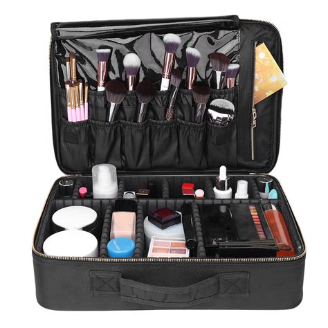 Makeup Bag Large Cosmetic Bag Makeup Case Organizer for Women and Girls ...