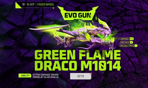 Free Fire Max M Green Flame Draco How To Get The Evo Gun Skin In