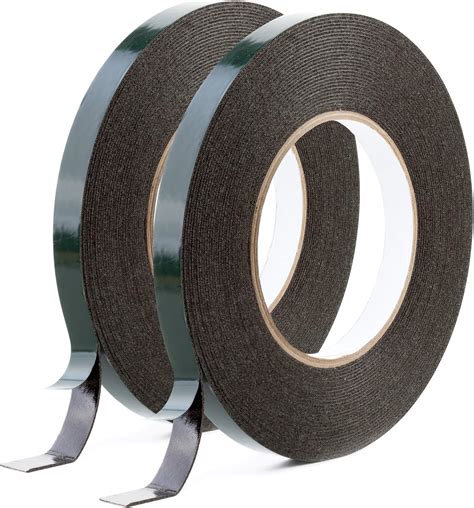 Sanojtape Doppelseitiges Klebeband Extra Stark Pack Schwarz