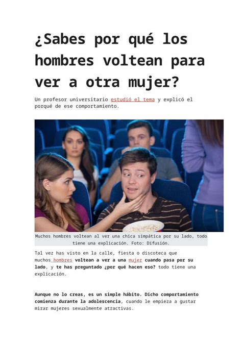 DOCX Sabes Por Qué Los Hombres Voltean Para Ver a Otra Mujer