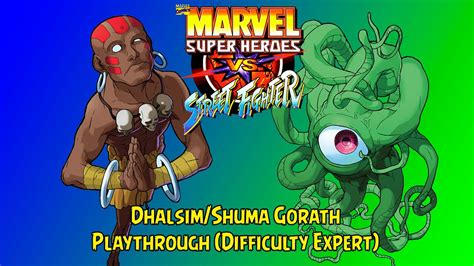 Marvel Super Heroes Vs Street Fighter Dhalsim Shuma Gorath Playthrough