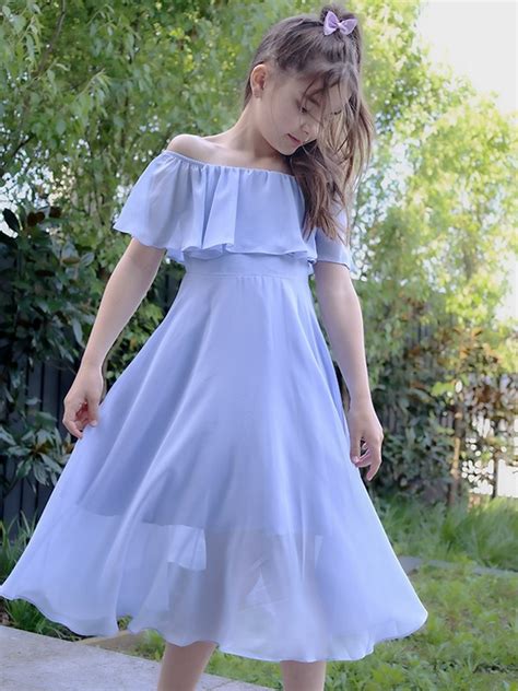 A Line Princess Chiffon Ruched Off The Shoulder Short Sleeves Tea