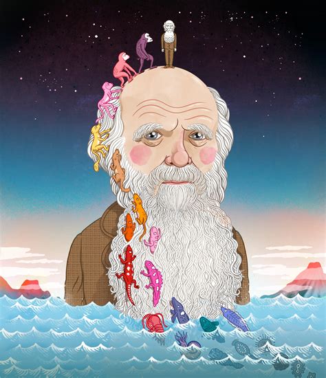 PORTRAIT OF CHARLES DARWIN Andy Ward Illustration