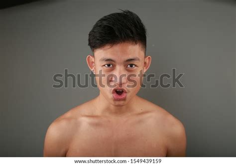 Shirtless Asian Man Face Reactions Stock Photo 1549439159 Shutterstock