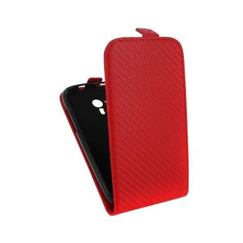 Etui Rabat Rouge Design Carbone Pour Wiko Cin Cdiscount T L Phonie