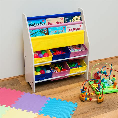 Children Kids Toyandbook Storage Rack Bookcase Bookshelf Tidy Bedroom