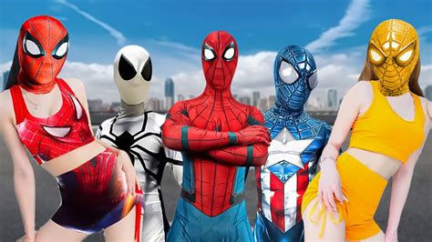 Marvels Spider Man Team Spider Man In Real Life Funny Action