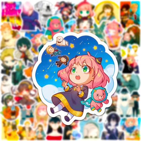 50Pcs Lot Anime Spy x Family Pegatinas Loid Forger Anya Yor Calcomanías