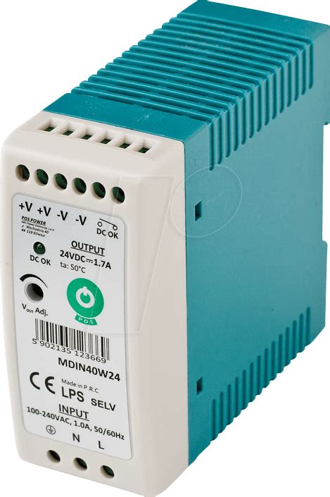 Mdin W Switching Power Supply Din Rail W V A At