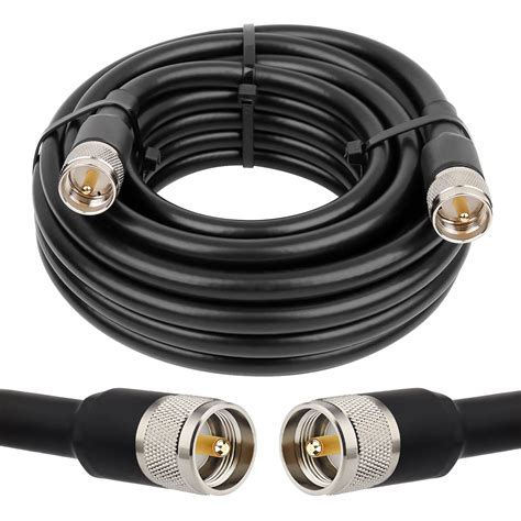 Amazon MOOKEERF PL259 CB Coax Cable 25ft RG8 UHF Male To Male