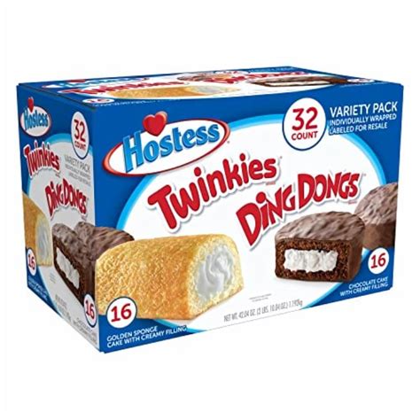 Hostess Twinkie And Ding Dong Variety Pack 32 Ct 16 Of Each 262