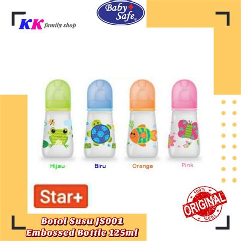 Jual Botol Susu Bayi Anak Baby Safe Js Embossed Lid Bottle Ml