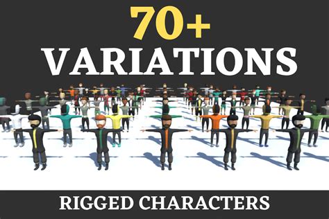 Character Pack Casual Lowpoly 3d Humanoids Unity Asset Store