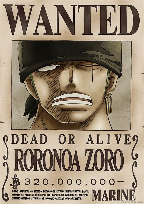 ONE PIECE WANTED: Dead or Alive Poster: Zoro ( Official Licensed ...