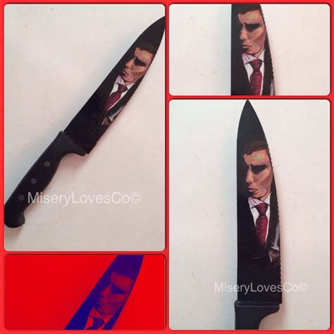 The Custom Painted American Psycho Inspired Butcher Knife Art Piece