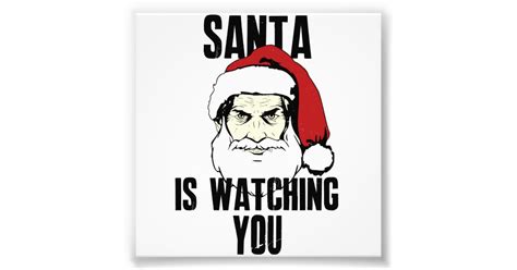 Big Brother Santa Claus Is Watching You Photo Print | Zazzle.com