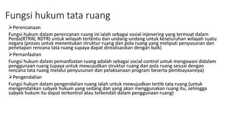 Hukum Tata Ruang Ppt Free Download