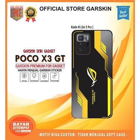 Jual Skin POCO X3 GT Garskin Original Gadget Motif ROG Color Isi 2 Pcs