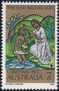 Stamp: The Baptism of Christ (This is my Beloved Son) (Australia ...